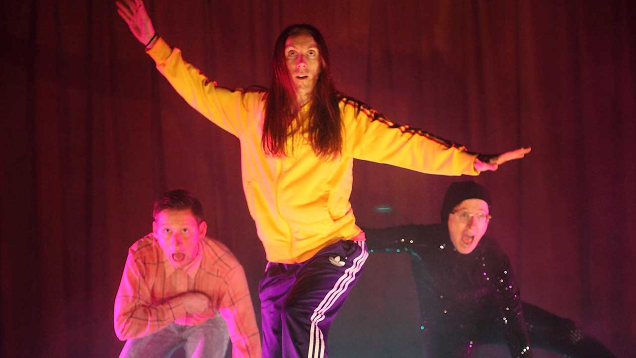 16. Windmill Theatre's School Dance, L-R Jonathon Oxlade, Luke Smiles, Matthew Whittet. Photo Tony Lewis