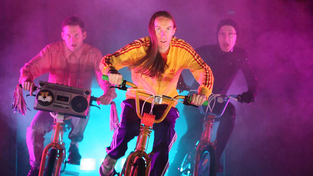 9. Windmill Theatre's School Dance, L-R Jonathon Oxlade, Luke Smiles, Matthew Whittet. Photo Tony Lewis