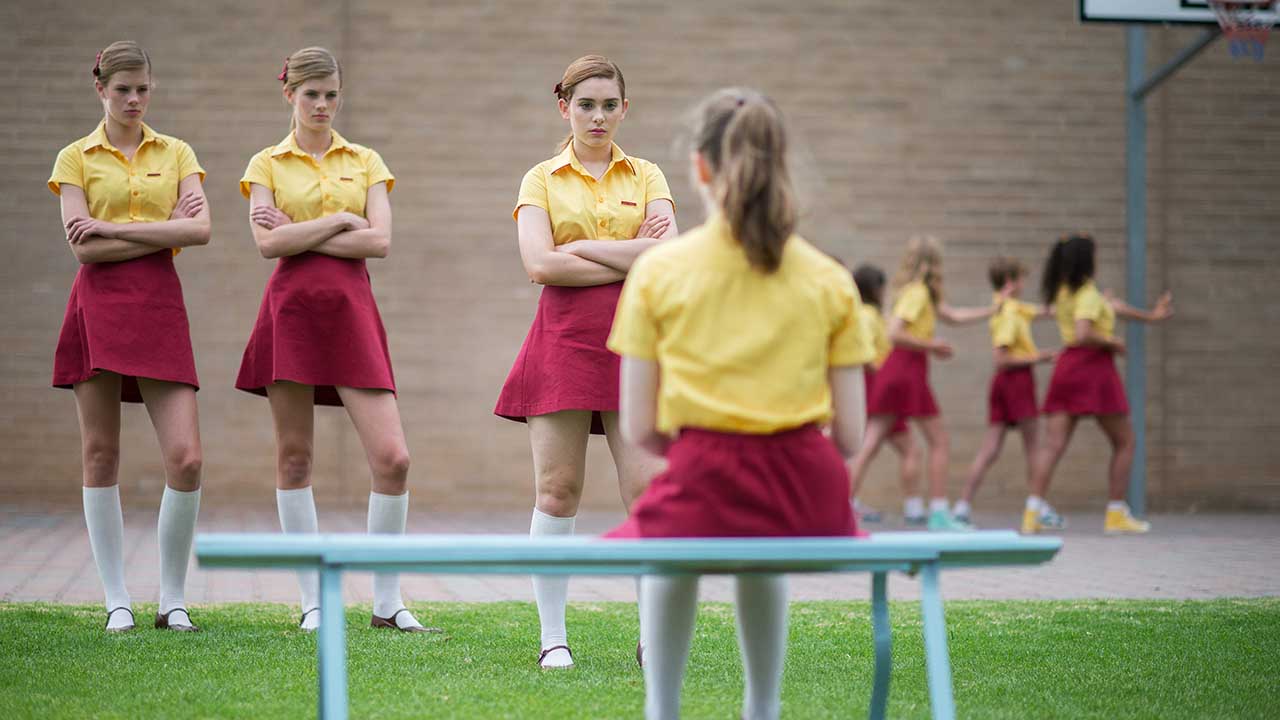 Windmill Theatre_Girl Asleep_L-R Fiona Dawson, Grace Dawson, Maiah Stewardson, Bethany Whitmore_ Photo by Nat Rogers