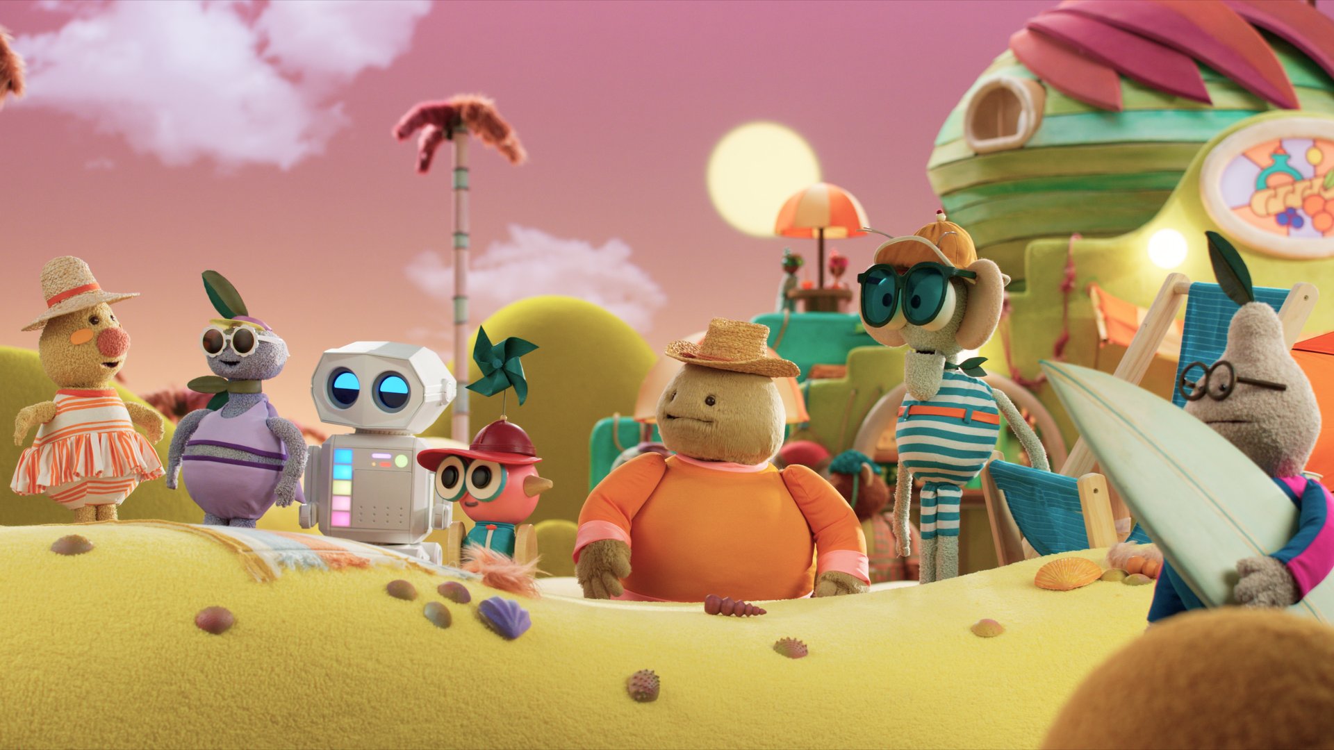 BeepandMortS2_Pop, Pip, Beep, Dustin, Mort, Uncle Joe, Mae